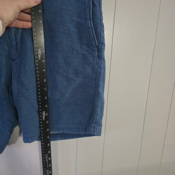 Peter Millar Mens 36 Shorts Blue Flat Front Chino Golf Linen Performance Texture - Picture 4 of 6